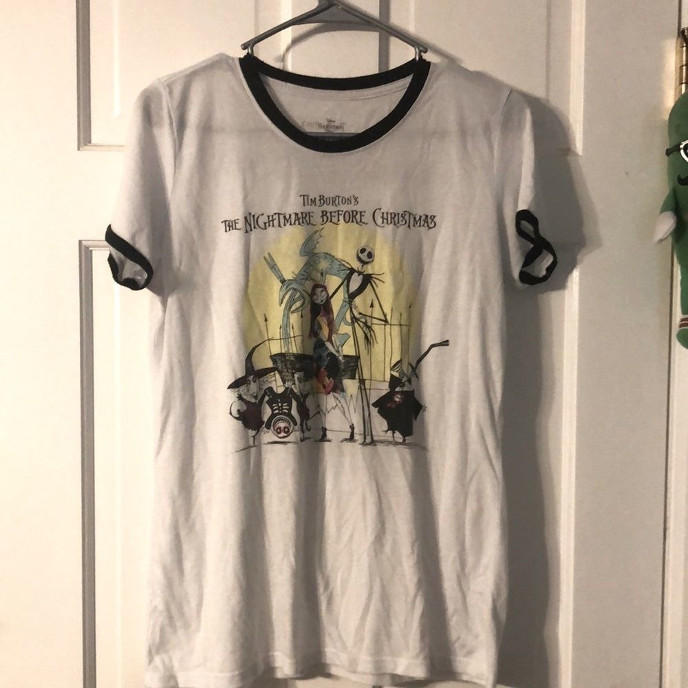 Juniors Nightmare Before Christmas Halloween Town Tour Ringer Tee